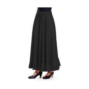 falda-flamenco-mujer-negra