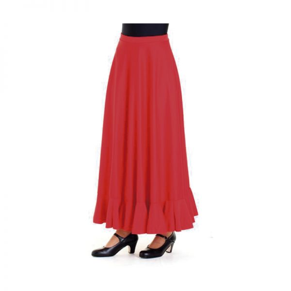 falda-flamenco-mujer-roja